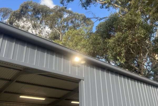 outside shed lighting installation in mt barker